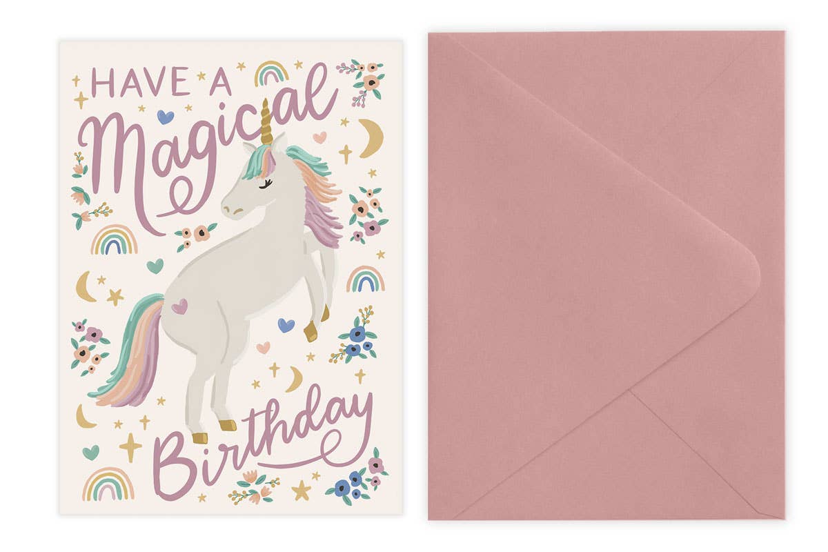 Unicorn - Birthday Card