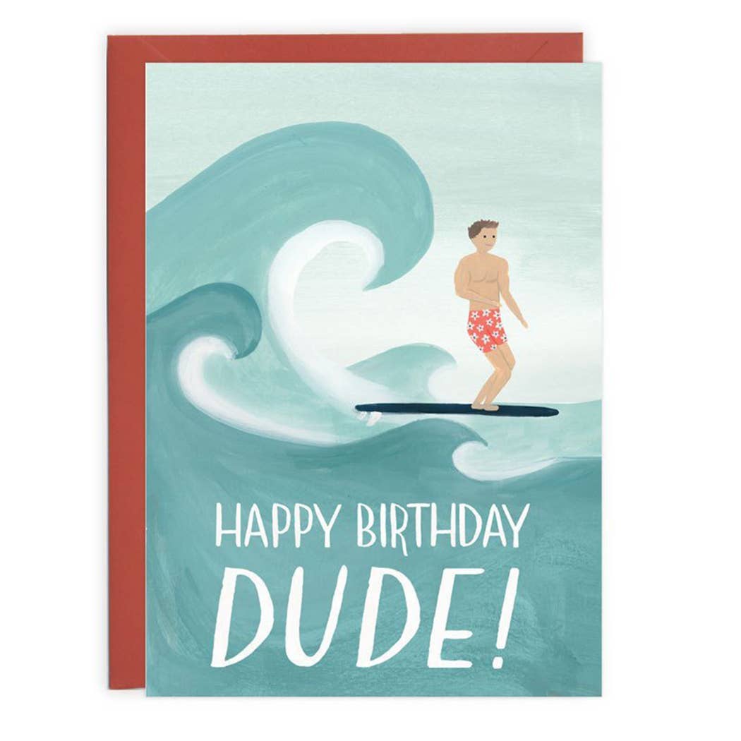 Surfer Dude - Birthday Card