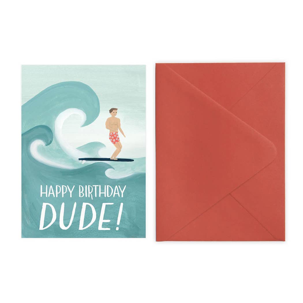 Surfer Dude - Birthday Card