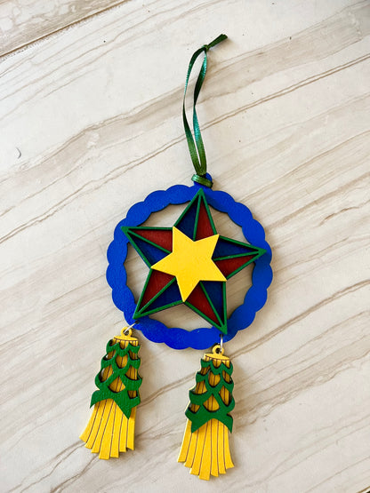 Filipino Wooden Parol Ornament